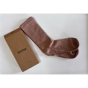 Skims: Everyday Crew Socks, Womens Size Medium - Sienna (1 Pair) - NIB